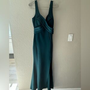 Emerald Sundae Teal Cross-Bodice Gown (Women’s M)